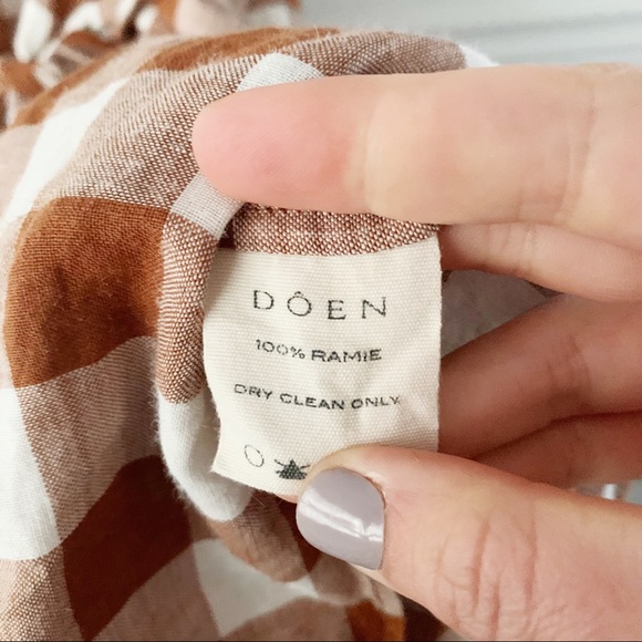 Doen Rhone St Ouen Nutmeg Plaid Dress Sz L - Picture 7 of 9